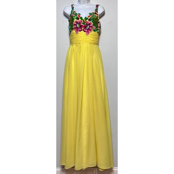Y2K Babydoll Embroidered Formal Prom Dress Size 4‎ Fairycore Festival Ethereal - Picture 1 of 5